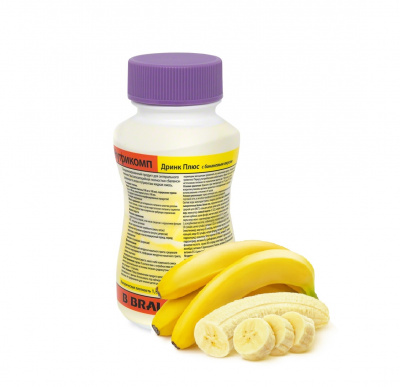 Нутрикомп Дринк Плюс банановый 200 мл. в пластиковой бутылке купить оптом в Нальчике