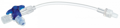 Кран 3-ходовой Дискофикс С с Сэйффлоу 360° синий линия 50 см купить оптом в Нальчике