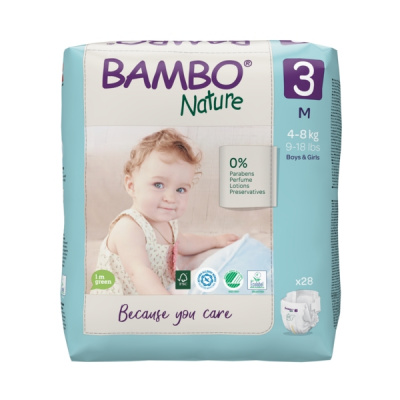 Эко-подгузники Bambo Nature 3 (4-8 кг), 28 шт купить оптом в Нальчике
